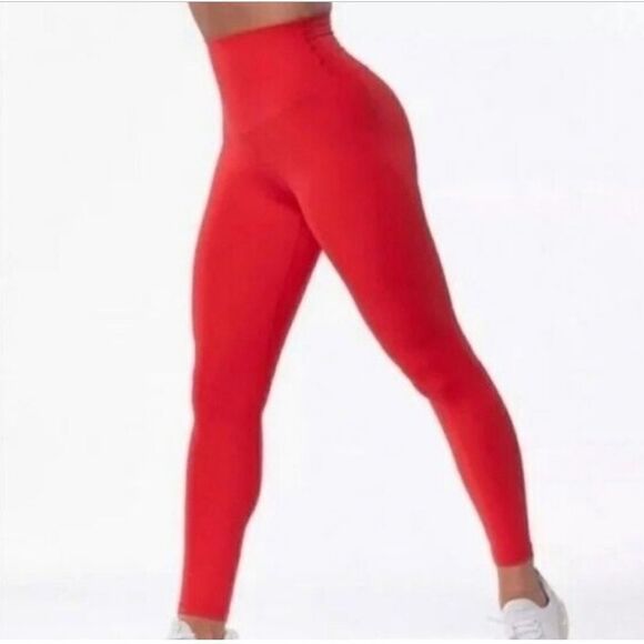Shefit Boss Legging High Waisted Diamond Embossed Print Rush Red - Picture 4 of 13